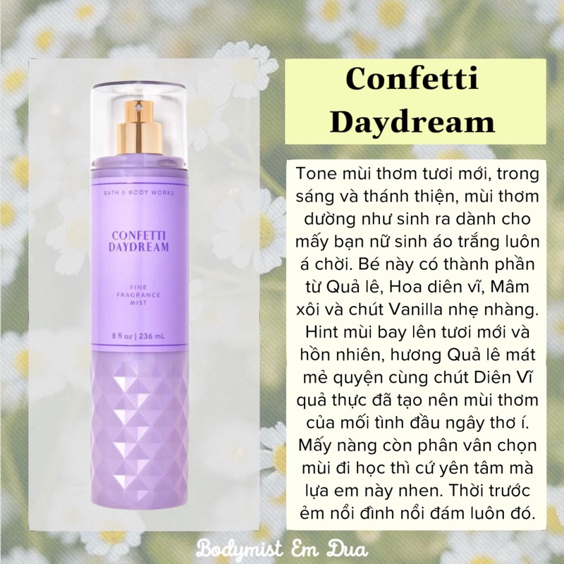 Xịt Thơm Toàn Thân - CONFETTI DAYDREAM