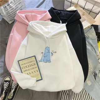 Áo khoác hoodie nỉ in khủng long nhí cute,Áo Khoác Thời Trang Nữ mẫu mới nhất 2019