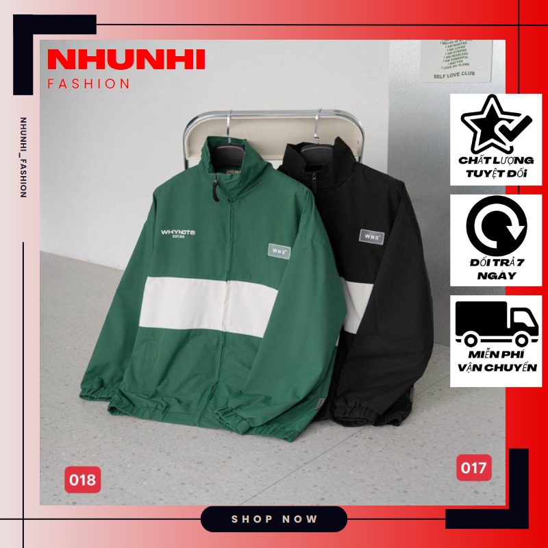 Áo khoác nylon chống nắng chống bụi cao cấp nam nữ phối màu và in chữ đẹp mắt nổi bật NHUNHI FASHION