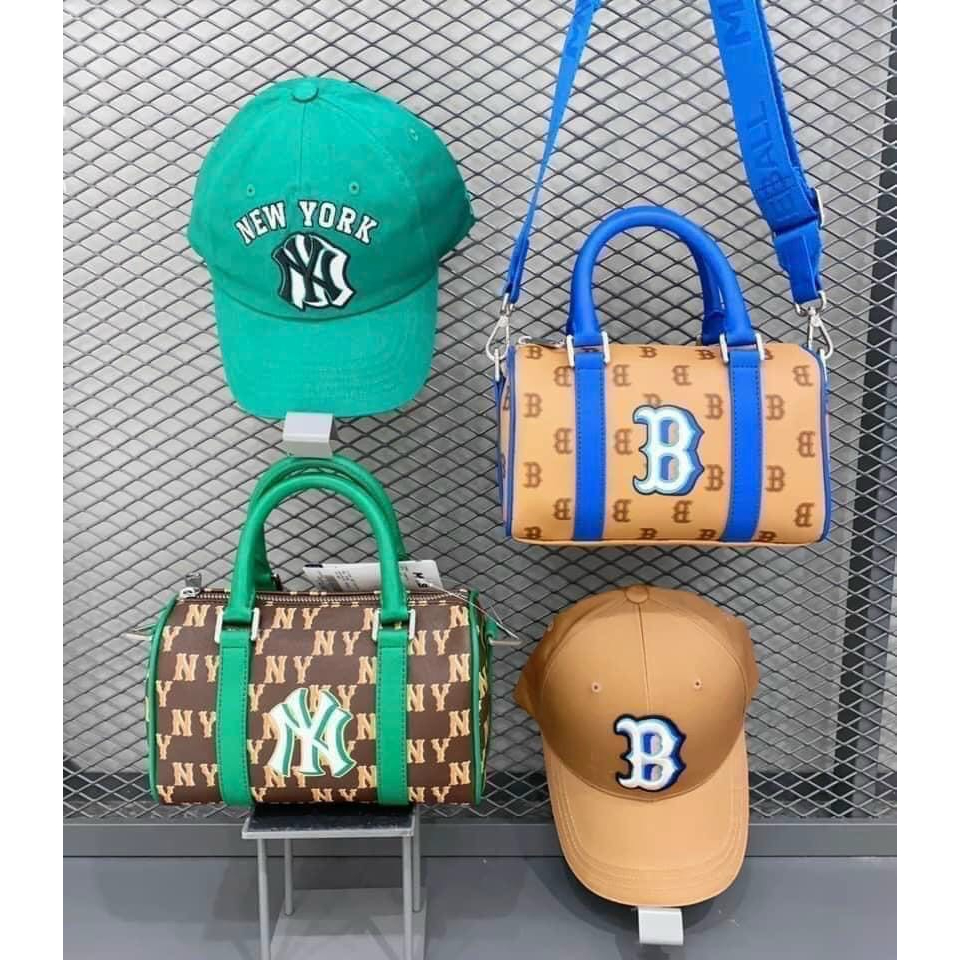 ✅ Túi Trống MLB Dia Poritiv Coated Canvas Rich Boston Red Sox 3ABWS023N-43SAS