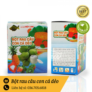 Bột rau câu con cá dẻo - 1 hộp 12 gói