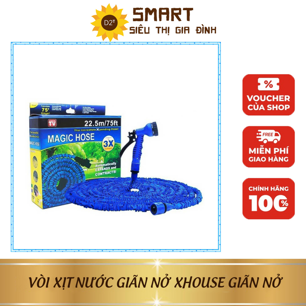 Vòi Xịt Nước Giãn Nở Magic Hose - Vòi Tưới Cây, Vòi Rửa Xe Tăng Áp Thông Minh, Vòi Tưới Cây, Vòi Rửa Xe Tăng Áp