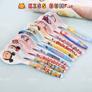 Muỗng thìa nhựa melamine Doremon, Hello Kitty, Esla, Melody