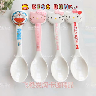Thìa muỗng nhựa melamine 3D HelloKitty, Doremon Doraemon