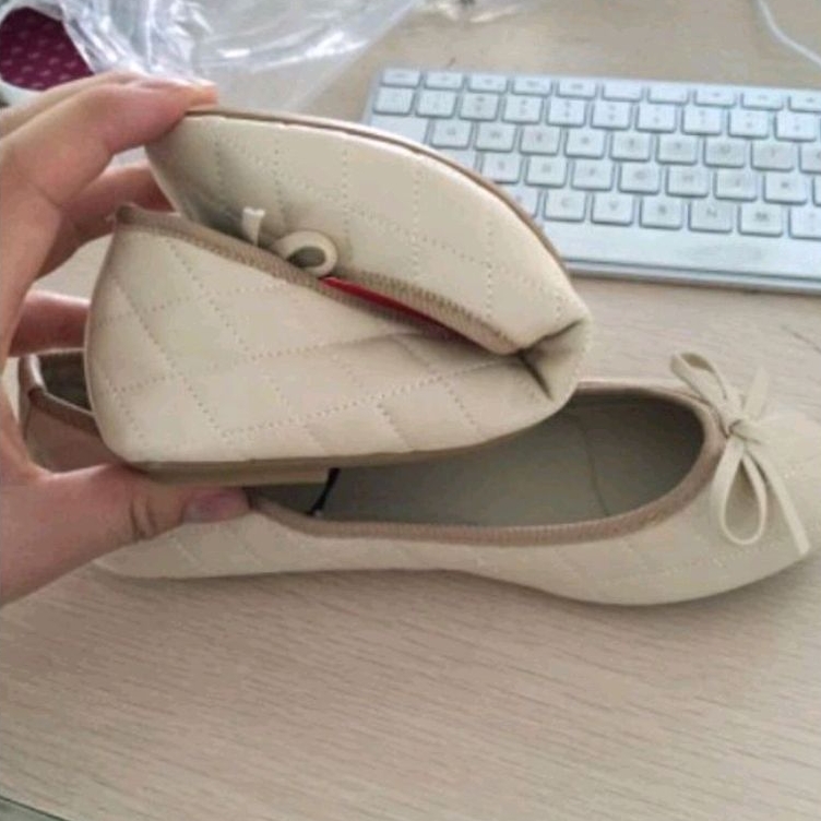 Giày Bệt Nữ Xuất Dư TBOE, Giày Búp Bê Da Mềm Êm Chân.