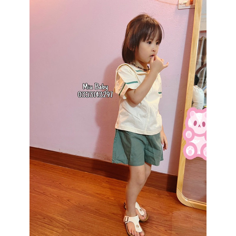 Set bộ thuỷ thủ xanh QC bé gái