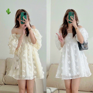 Đầm bẹt vai tay phồng 🦋🦋🦋Pcooio