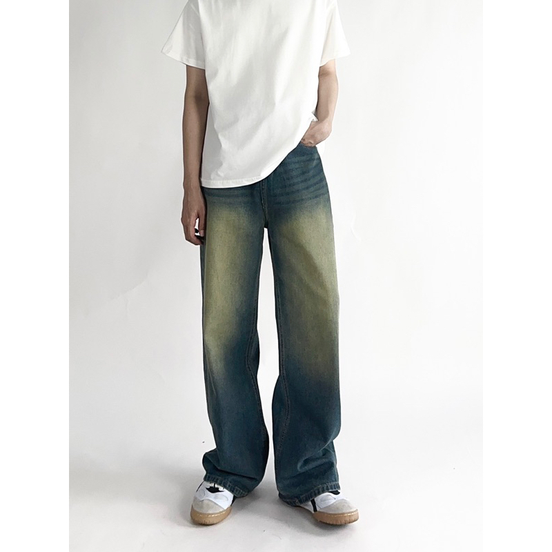 Quần jeans ống rộng nam nữ phong cách 1019 -CLASSIC WIDE JEANS