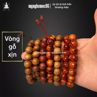 Vòng tay chuỗi hạt 14mm gỗ Huyết Long Bách Xanh