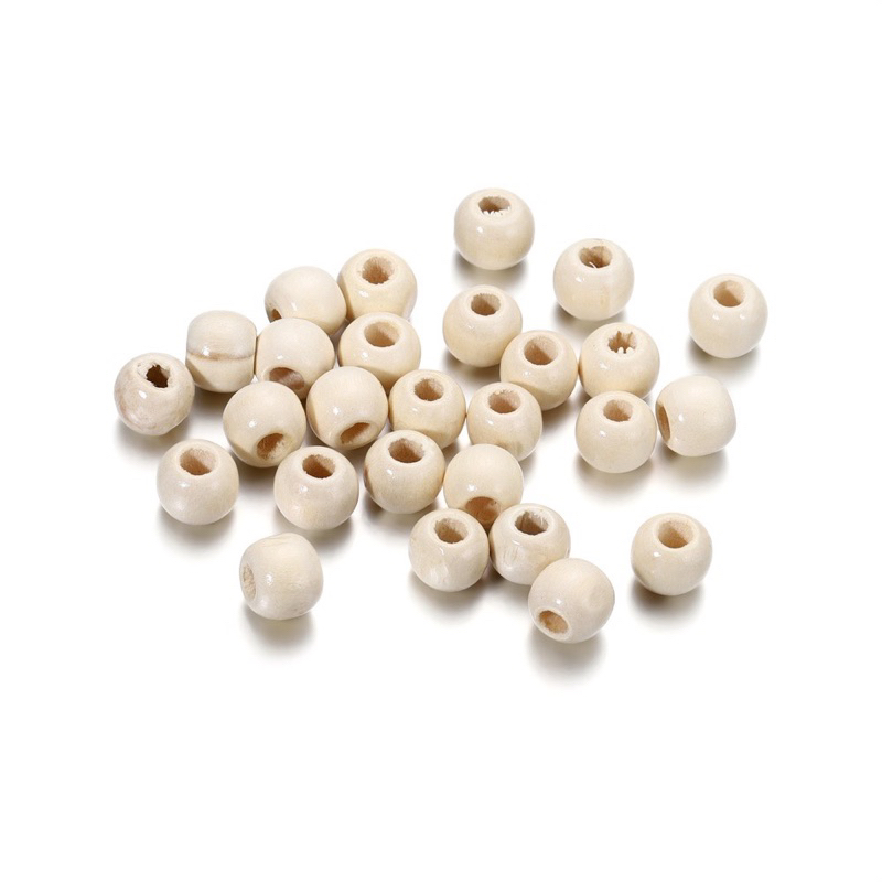 Hạt gỗ trắng 1 túi 10 hạt