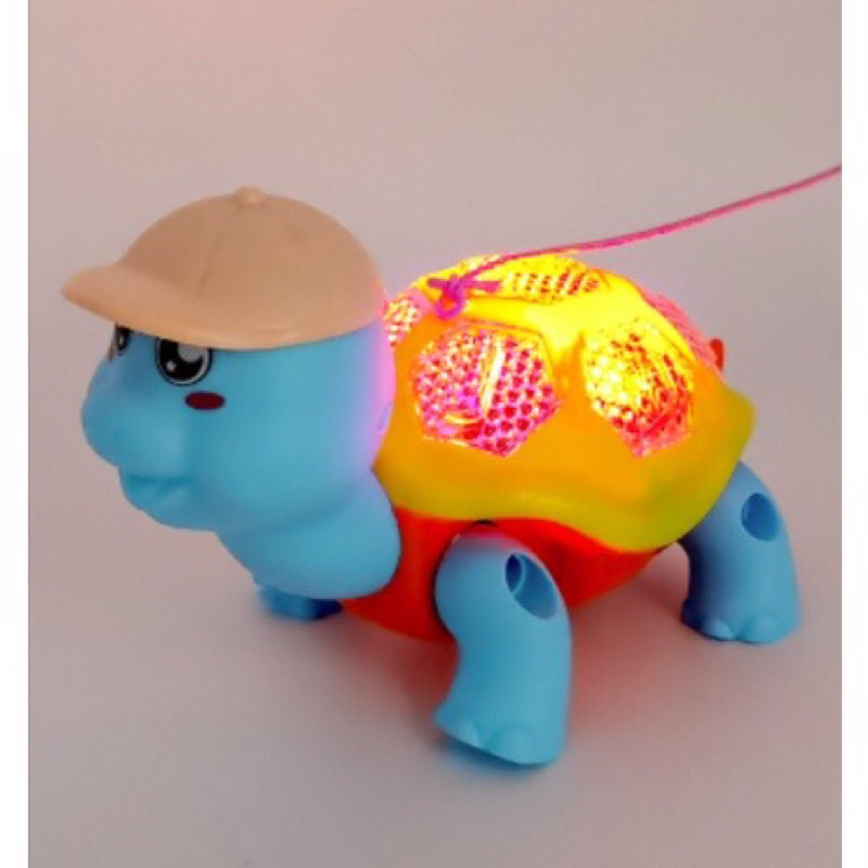 Đồ chơi cho bé con rùa biết đi nhún nhảy chạy pin có nhạc và đèn phát sáng