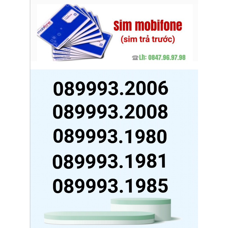 Sim Mobifone Năm Sinh (Sim trả trước - Đăng ký chính chủ)
