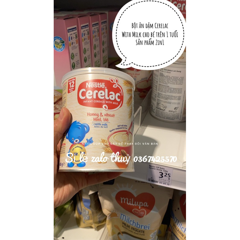 (Air ✈️ Pháp date 9/2023) Bột ăn dặm Nestle Cerelac 400g cho bé từ 6m/12m