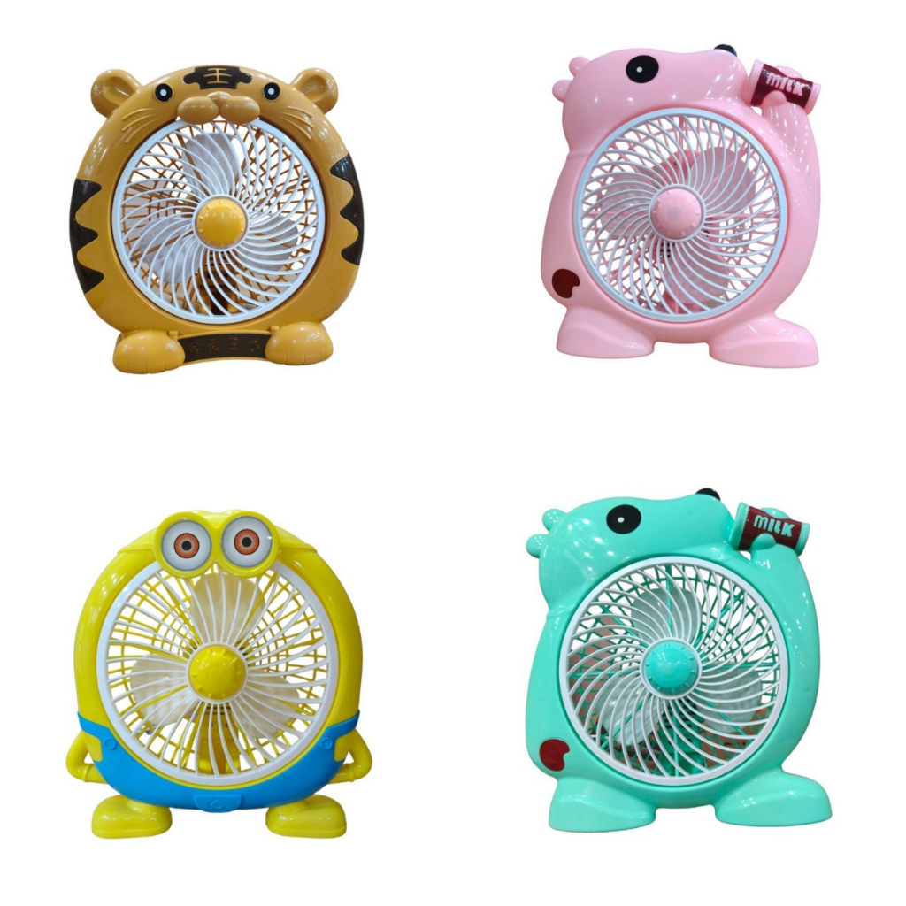 Quạt mini hình thú để bàn cắm điện văn phòng, Quạt văn phòng để bàn mini hình thú cắm điện