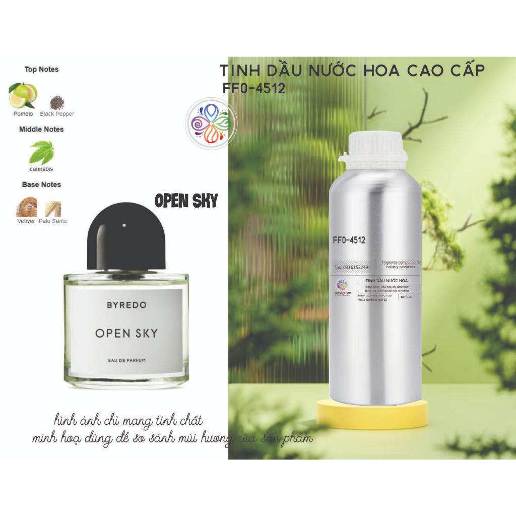TINH DẦU NƯỚC HOA style Byredo Open Sky, 2021 Style