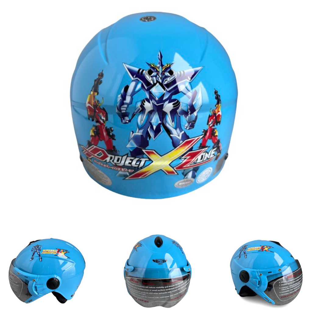 Mũ bảo hiểm trẻ em BKtec - BK14 xanh dương Xzone - Dành cho bé từ 5 đến 10 tuổi, bé nặng dưới 30kg - Vòng đầu từ 52-54cm