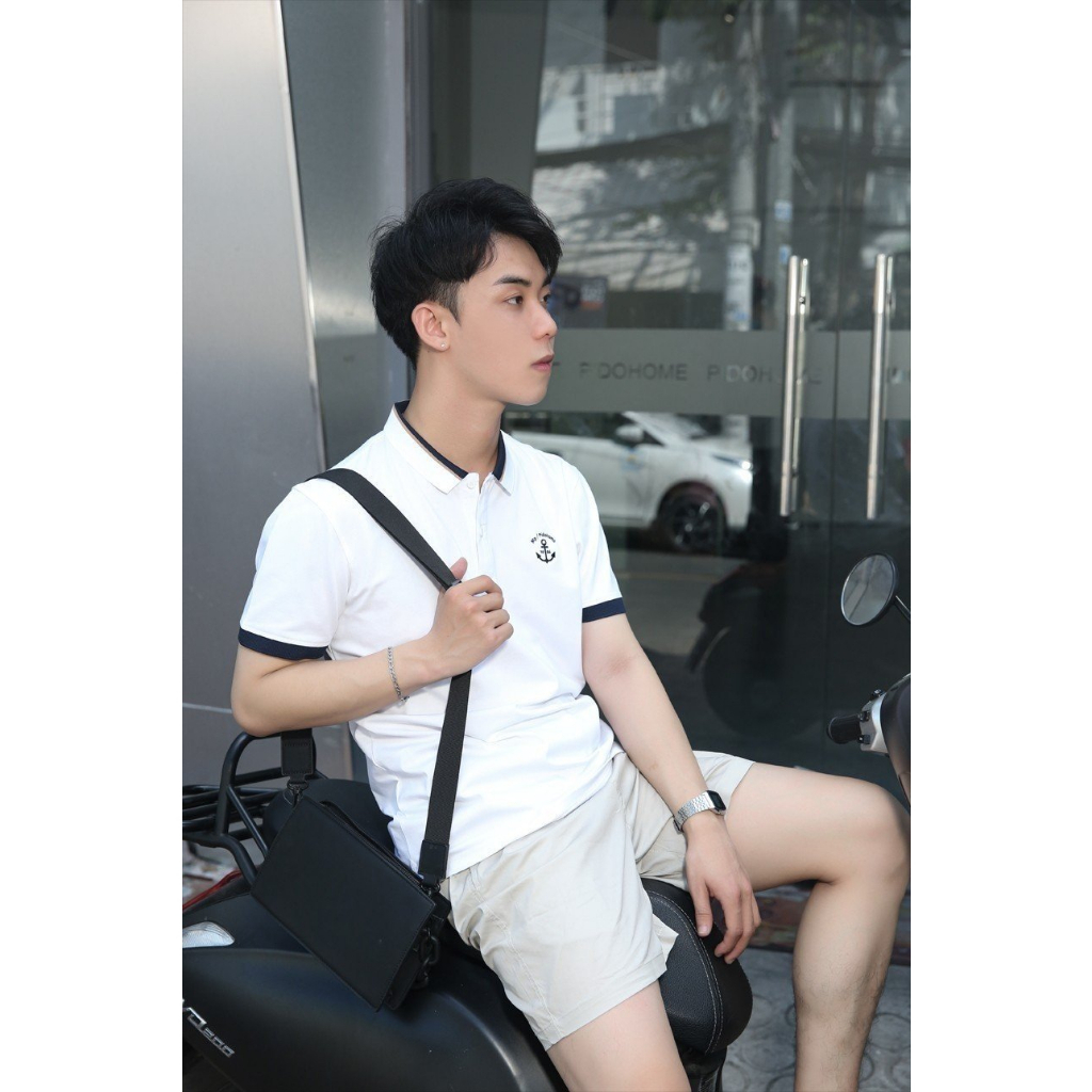 Áo Thun Polo Nam Logo Thêu Mỏ Neo Chất Vải Cotton Co Dãn PIDOHOME - PDAT298/299 - TABI SHOP