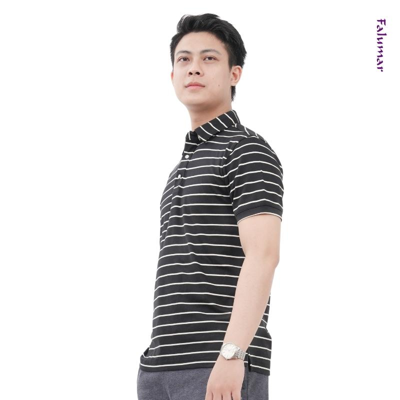Áo polo Falumar cho nam cổ bẻ kẻ to chất vải cotton cao cấp, form regular trẻ trung lịch lãm