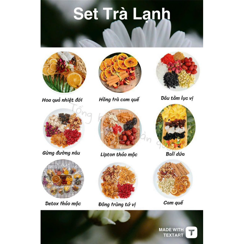 Trà hoa quả pha sẵn các loại trà chỉ 10k/1 gói