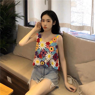 Áo ba lỗ hoa len móc [ Hàng order ]