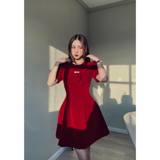 Đầm nhung bigsize dáng xòe nhẹ xinh xắn ( Thời trang Vicky G - Anitagreen ) HN0523