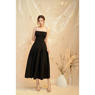 Đầm bigsize hai dây đơn giản sang trọng quý phái ( Thời trang Vicky G - Anitagreen ) HN0523