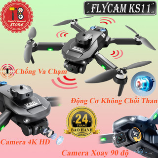 Plycam mini KS11 tốt hơn P9 Pro - Động cơ không chổi than, Flycam điều khiển từ xa 2 camera 4K HD