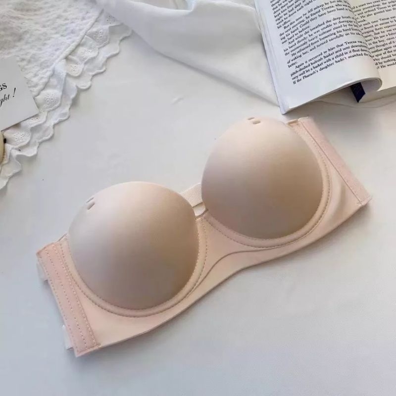 Áo lót su cúp ngực, không dây,  chống tụt nâng đẩy tôn vòng 1.