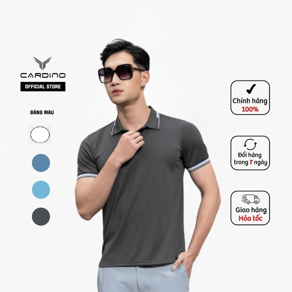Áo Polo Nam Cardino Thun Basic Áo Polo Nam Màu Xanh Rêu Tay Ngắn Phong Cách Trẻ Trung APL059