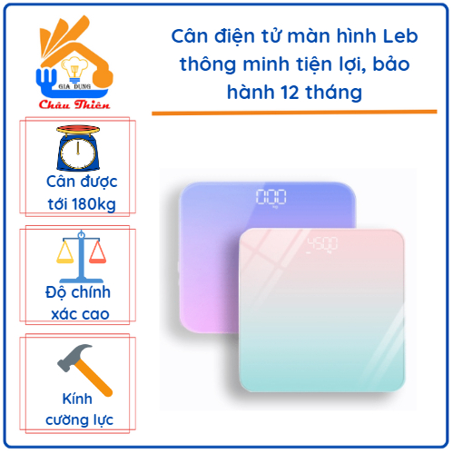 Cân sức khỏe điện tử, cân thông minh cổng sạc USB ,màn hình LED, màu siêu hot, bảo hành 12 tháng