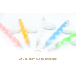 Set 5 bút chấm bi 2 đầu, bút chấm bi trang trí móng (Set)