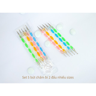 Set 5 bút chấm bi 2 đầu, bút chấm bi trang trí móng (Set)