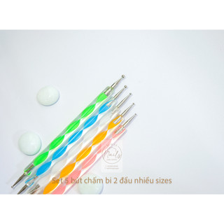 Set 5 bút chấm bi 2 đầu, bút chấm bi trang trí móng (Set)