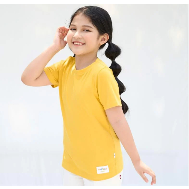 Áo thun trẻ em trơn chất liệu cotton mặc mát, dáng đẹp