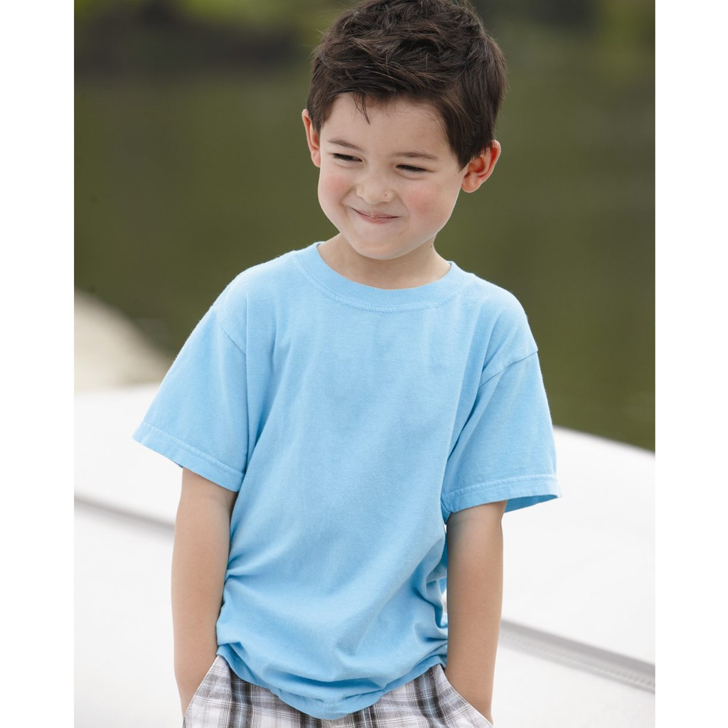 Áo thun trẻ em trơn chất liệu cotton mặc mát, dáng đẹp