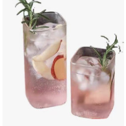 Ly thủy tinh vuông 400ml ~ 500ml (Thủy tinh chịu nhiệt Borosilicat)