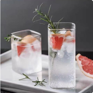 Ly thủy tinh vuông 400ml ~ 500ml