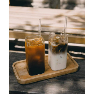 Ly thủy tinh vuông 400ml ~ 500ml (Thủy tinh chịu nhiệt Borosilicat)