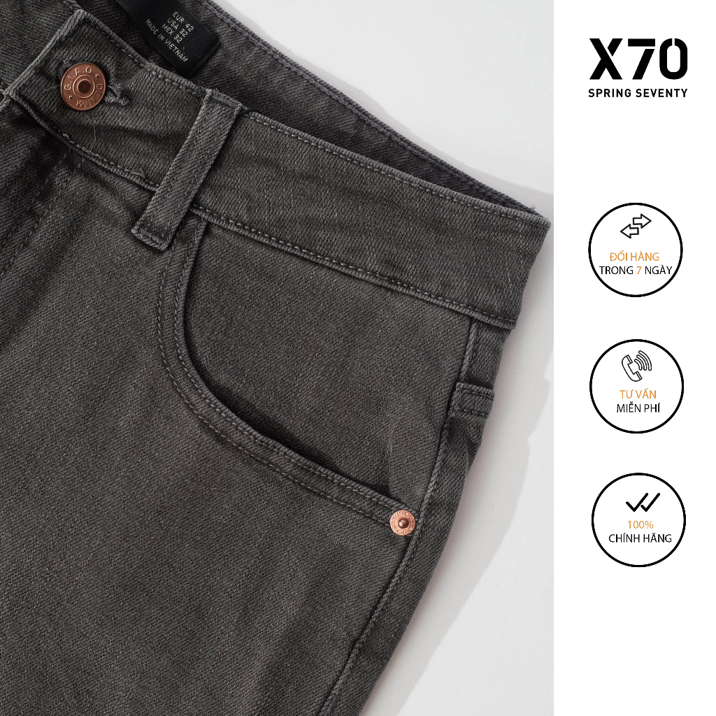 Quần Jeans Nam Dark Grey Thời Trang X70 - 11650024