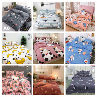 Bộ ga gối 3 món poly coton 1m6x2m và 1m8x2m hàng loại 1, ga nệm mùa hè poly cotton kèm 2 vỏ gối nằm