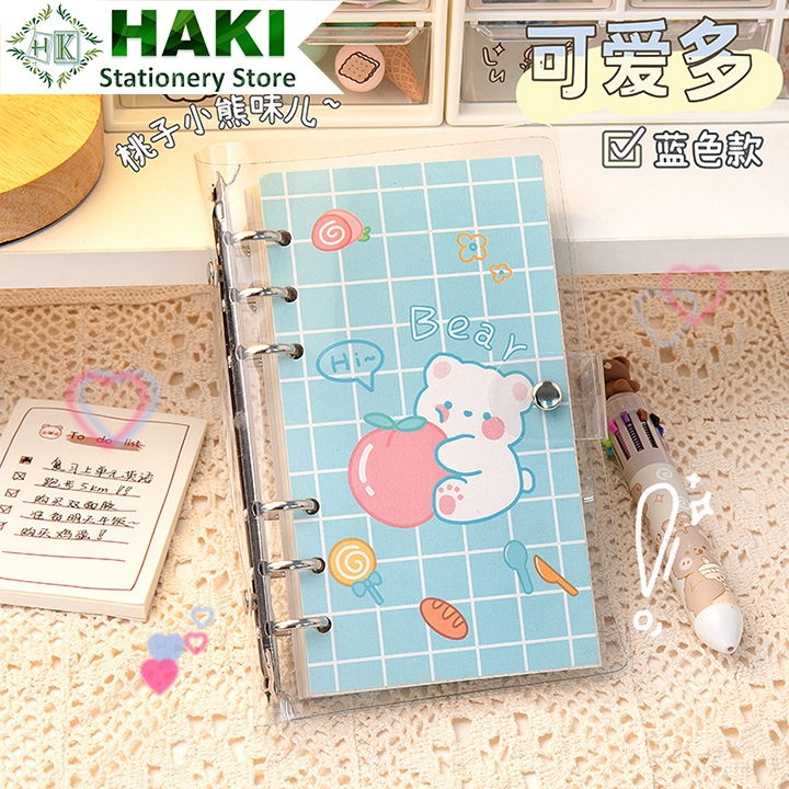 Sổ còng bìa PVC HAKI 200 trang phong cách hoạt hình dễ thương S01