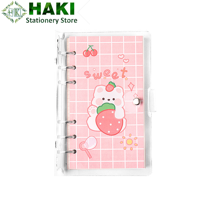 Sổ còng bìa PVC HAKI 200 trang phong cách hoạt hình dễ thương S01