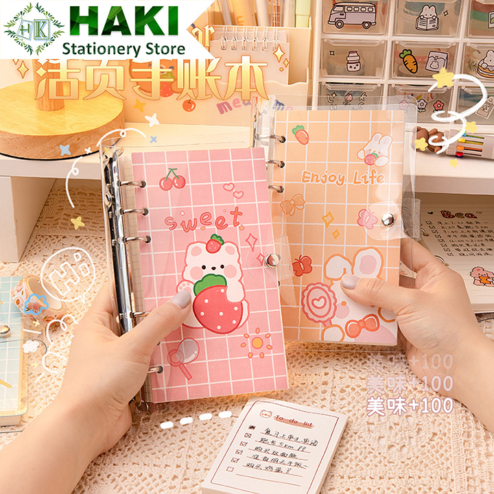 Sổ còng bìa PVC HAKI 200 trang phong cách hoạt hình dễ thương S01