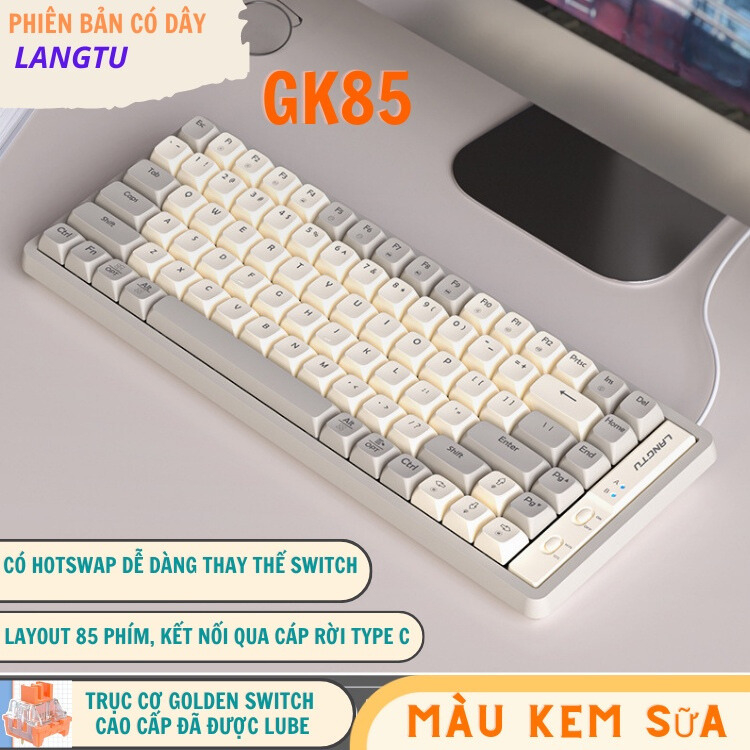 Bàn Phím Cơ Bluetooth Hotswap GK85 LANGTU Không Dây/ Có Dây | BigBuy360 - bigbuy360.vn