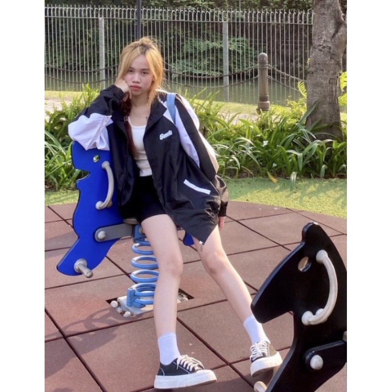 Áo khoác dù JACKET Cao Cấp SWDR khóa Zip UNISEX form rộng nam nữ chất dù 2 lớp dày dặn TPP FASHION 17