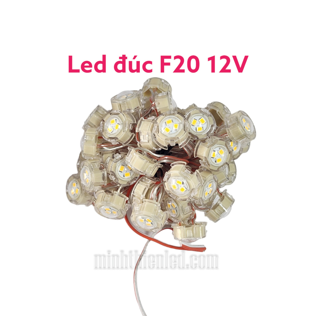 100 Bóng LED Đúc F20MM Full Màu 12V IC 1908