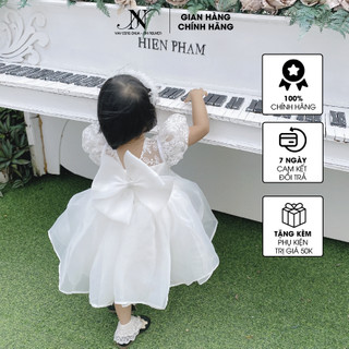 váy trắng công chúa màu trắng cho bé đi tiệc, đi đám cưới bồng bềnh  - vaycongchua Nhi nguyen