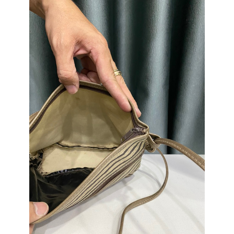 Túi si hiệu SILK ROAD nhập Nhật dáng đeo chéo vằn ngựa