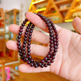 Chuỗi tay đá Thiên Nhiên Garnet quấn 3-4 vòng tay, Đá Năng Lượng