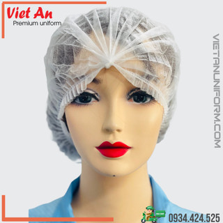 Nón giấy y tế - bịch 100 cái trắng và xanh
